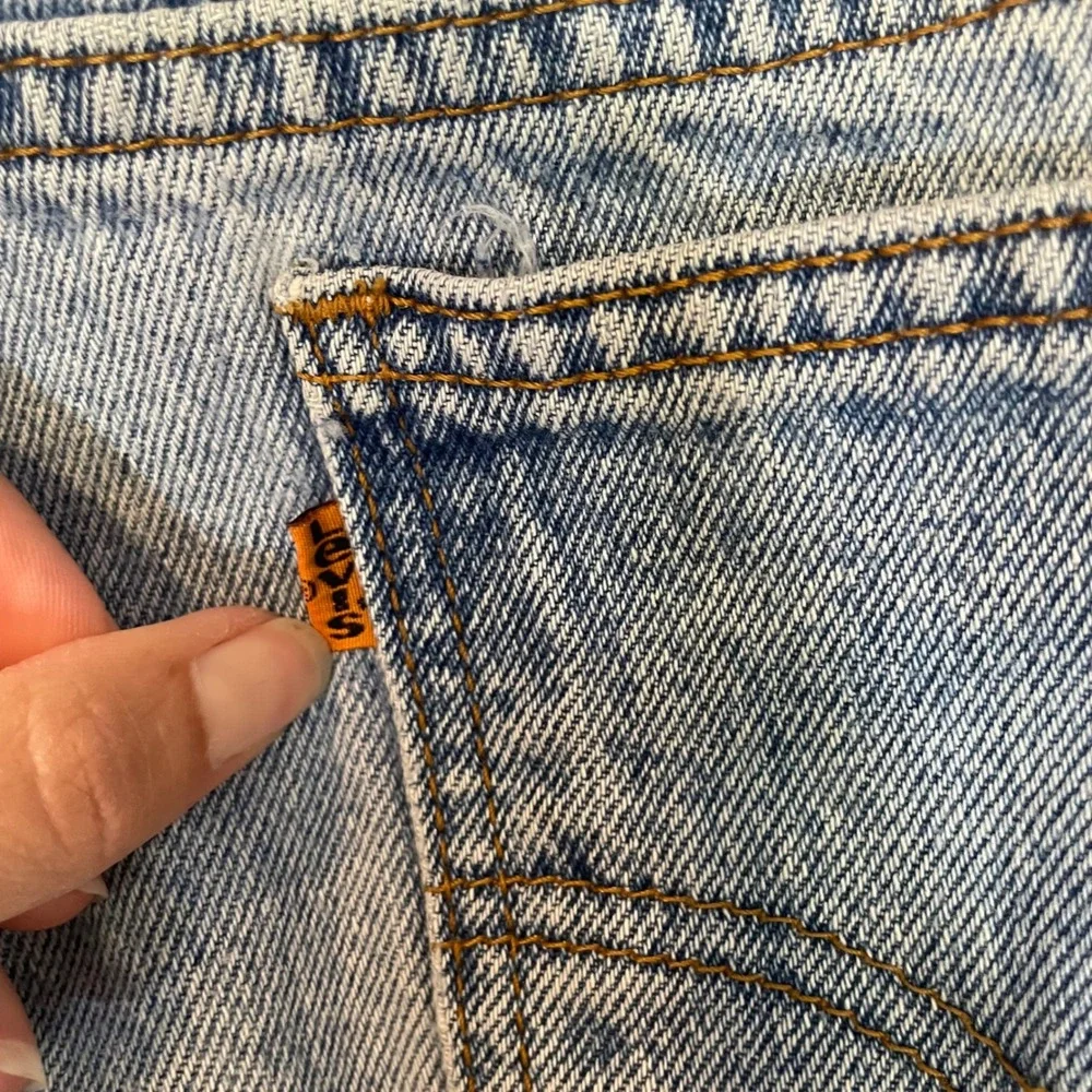 Levis 550 Orange Tab Vintage Mens Relaxed Fit Tapered Leg Jeans Light Wash 40x32